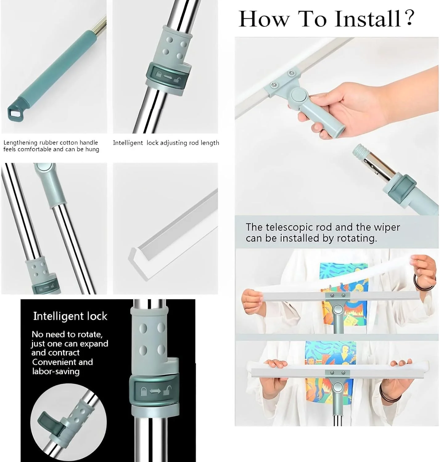 180° Rotating Multipurpose Silicone Blade Wiper-.g - Image 3