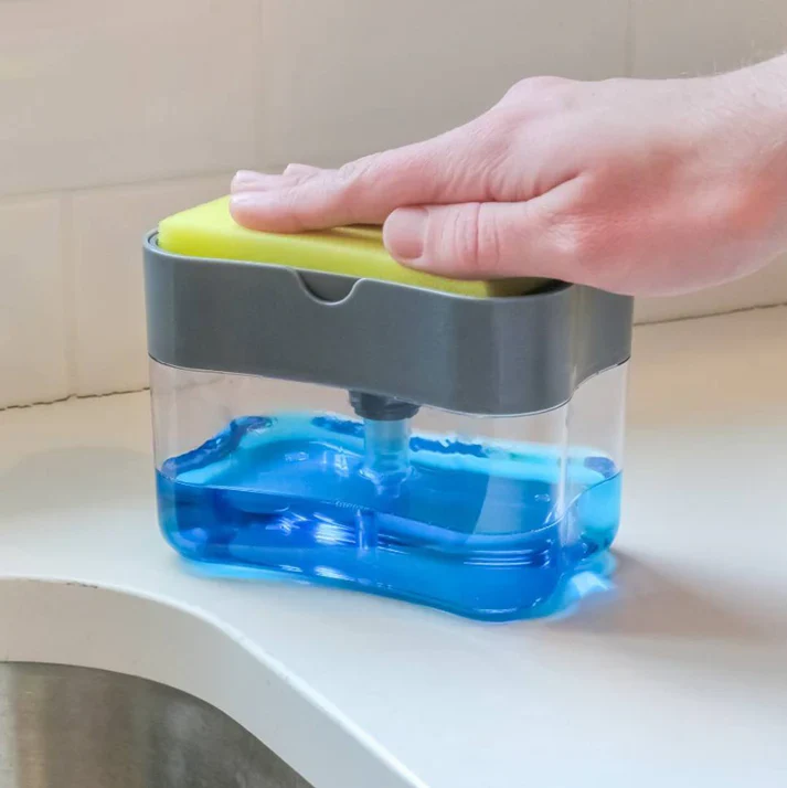 2 in 1 Smart Kitchen Liquid Soap Dispenser (450 ML)- Free Sponge With every order - Image 9