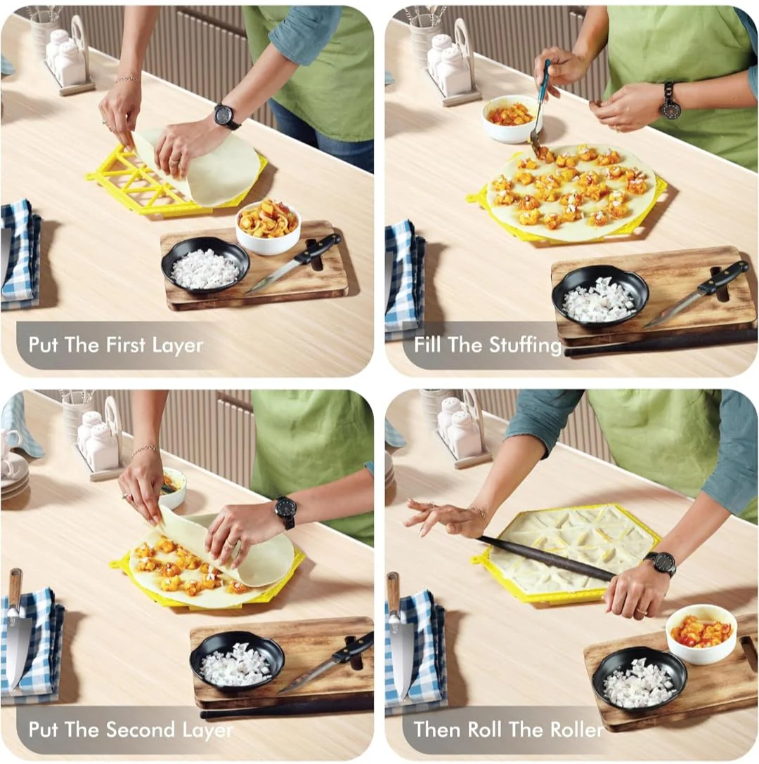 Samosa Maker (Makes 24 Samosas)- Easy Samosa Press Mould, say Goodbye to Messy samosa; f - Image 6
