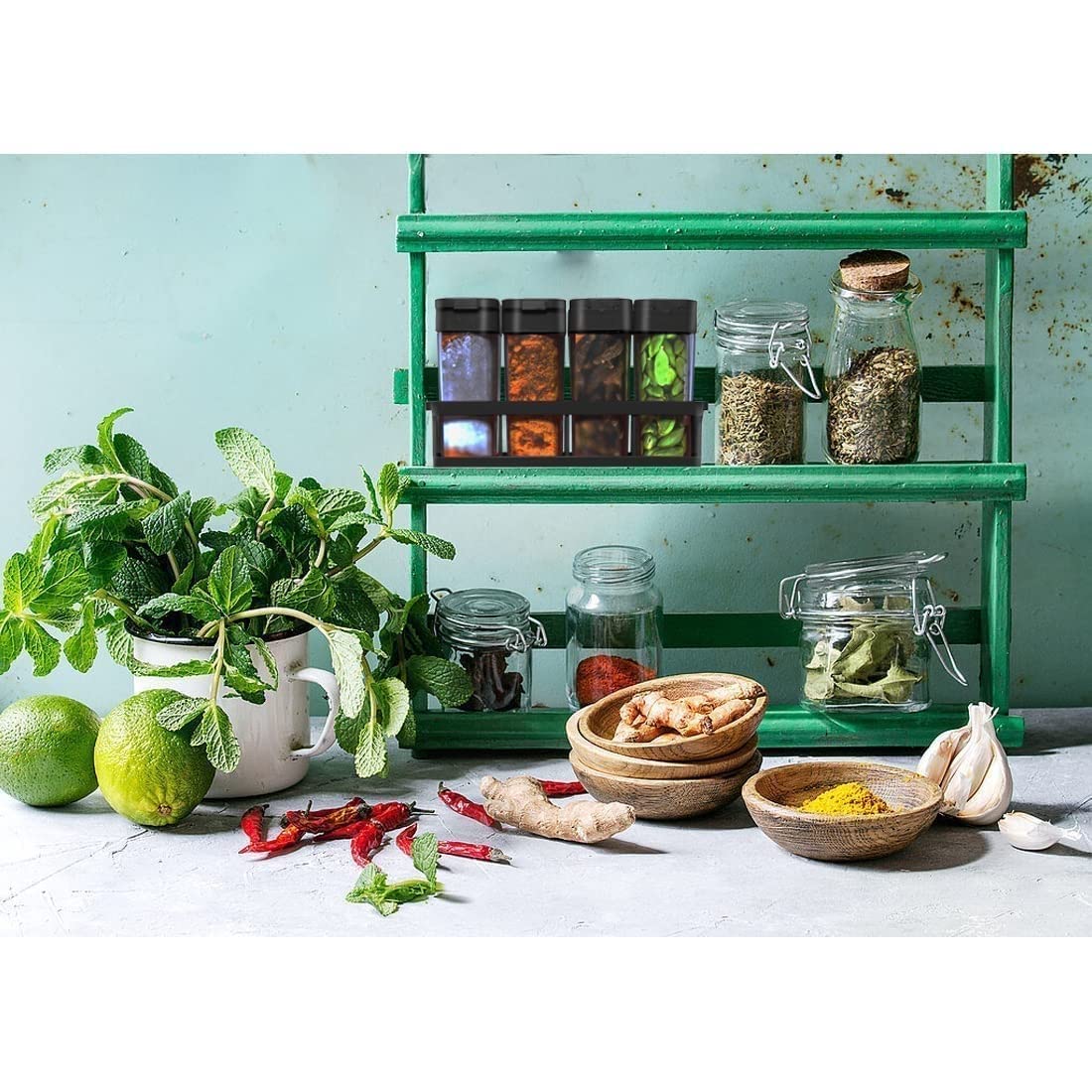 8 Pcs Airtight Masala Box- With organizer - Image 5