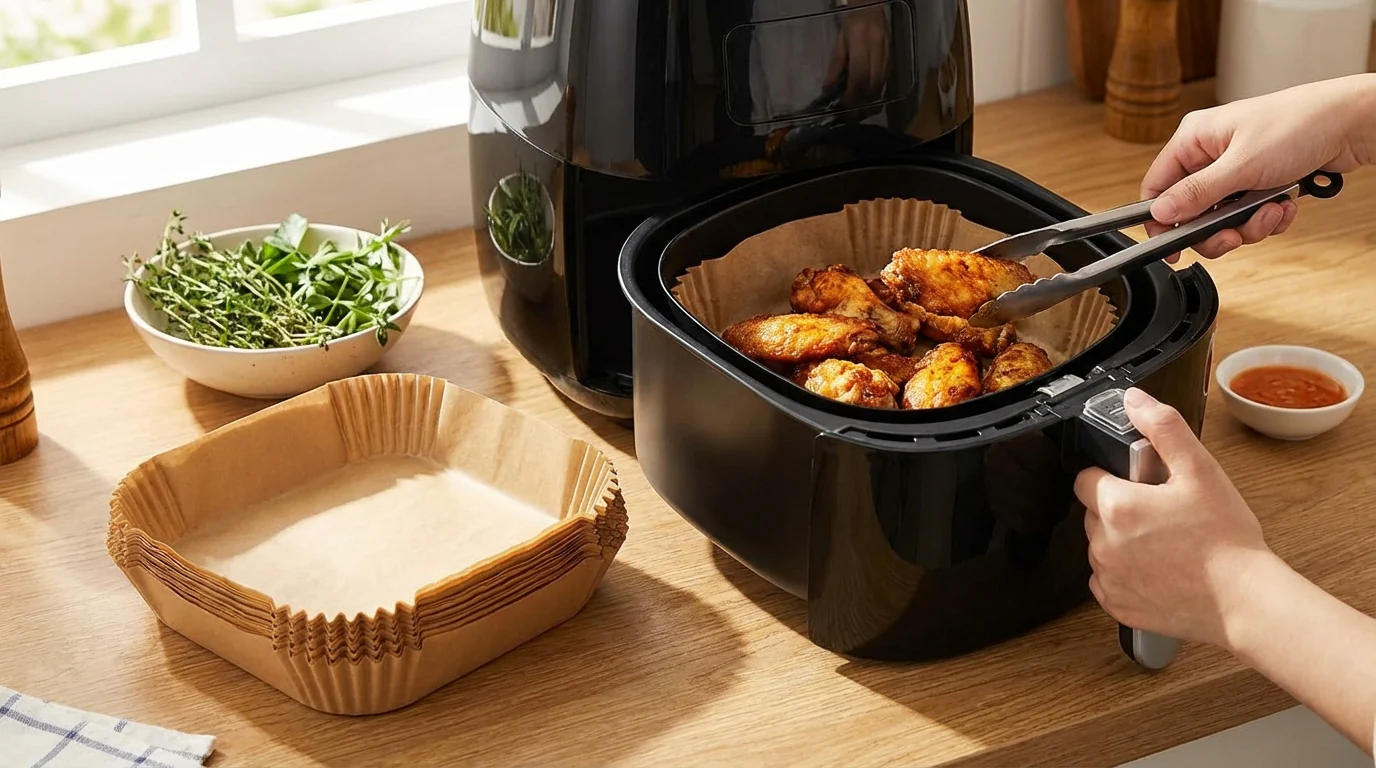 Air Fryer & Oven Paper Liners (100 Pcs) Food grade – Oil-Proof Disposable Parchment Sheets; g - Image 12