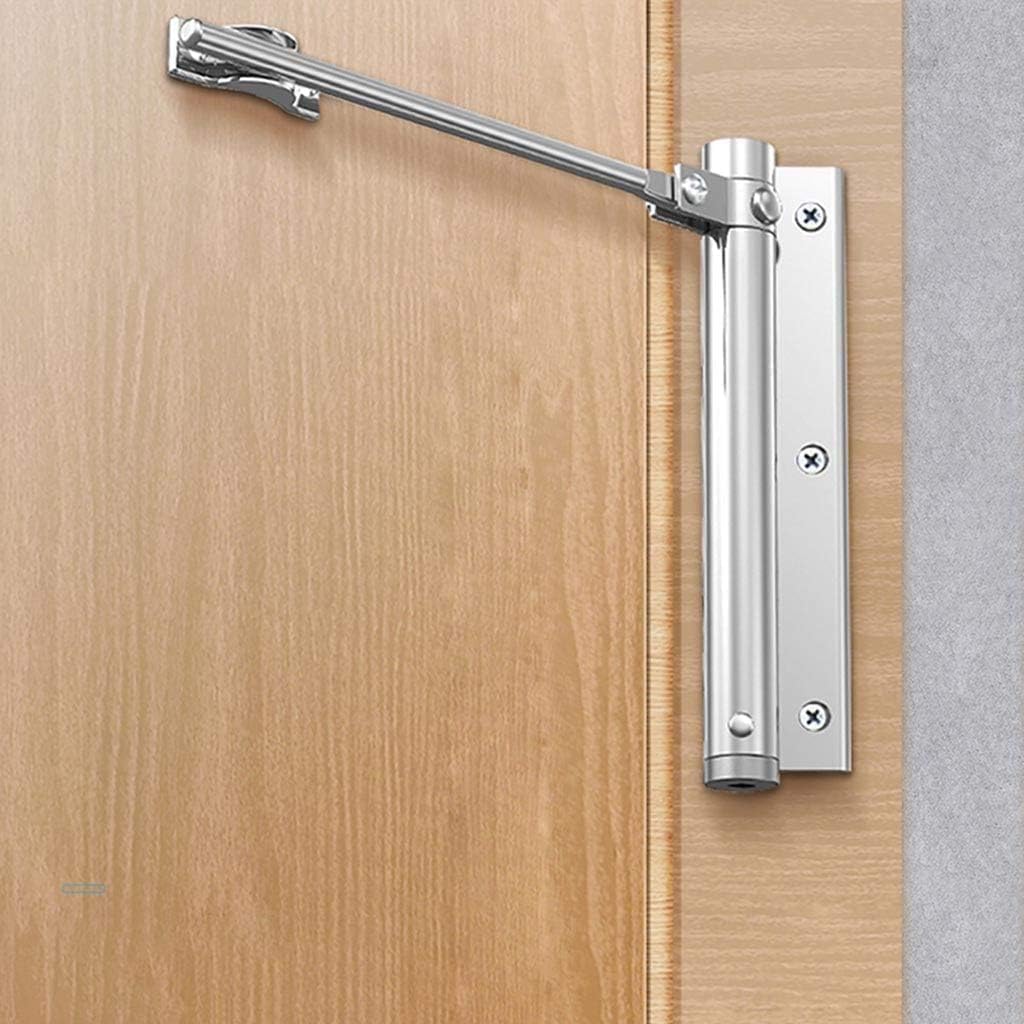 Automatic Spring Door Closer – Heavy Duty Adjustable Door Closer for Residential & Commercial Use;f