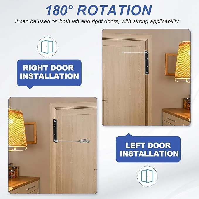 Automatic Spring Door Closer – Heavy Duty Adjustable Door Closer for Residential & Commercial Use;f - Image 2
