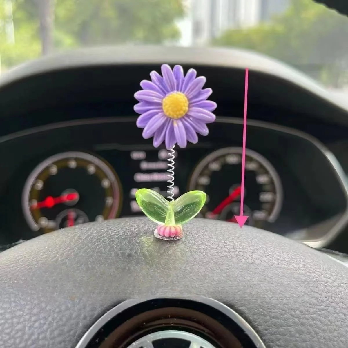 Cute Dancing Sunflower Car Dashboard Decor – Mini Shaking Flower Set (5 PCS);f - Image 5