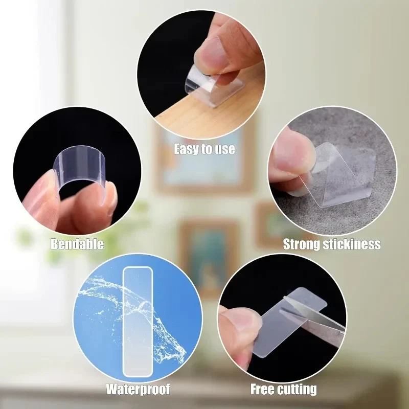 Double-Sided Adhesive Sticker Strips – Strong, Clean & Easy to Use- (Pack of 120 strips) ,g