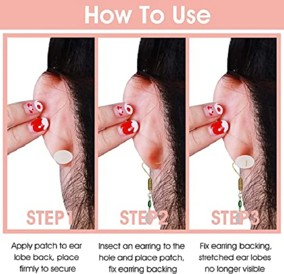 Earlobe Support Patches – Invisible Protection for Your Ears (100 pcs)-.g - Image 3
