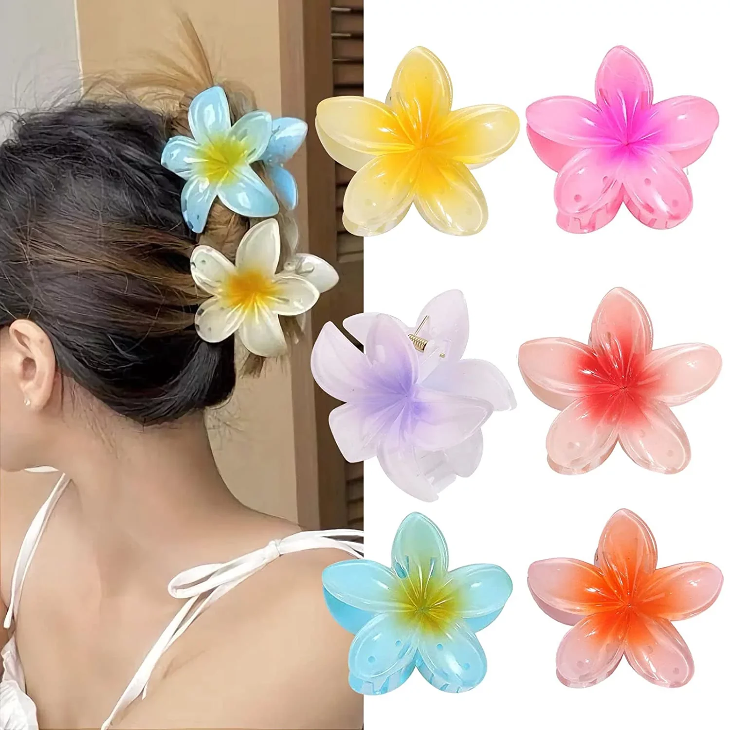 Flower Shape Hair Clips 🌸- Pack of 12 - Image 4