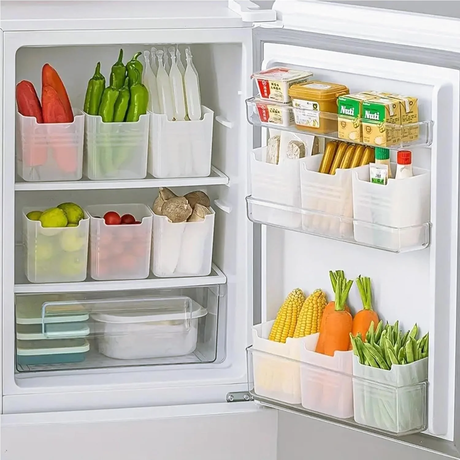 Fridge and Home Organiser containers (Pack of 6) ,f