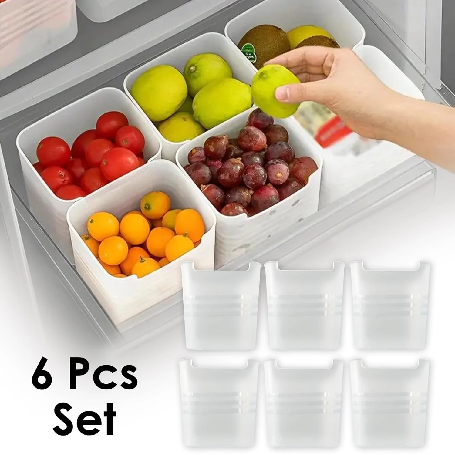 Fridge and Home Organiser containers (Pack of 6) ,f - Image 8