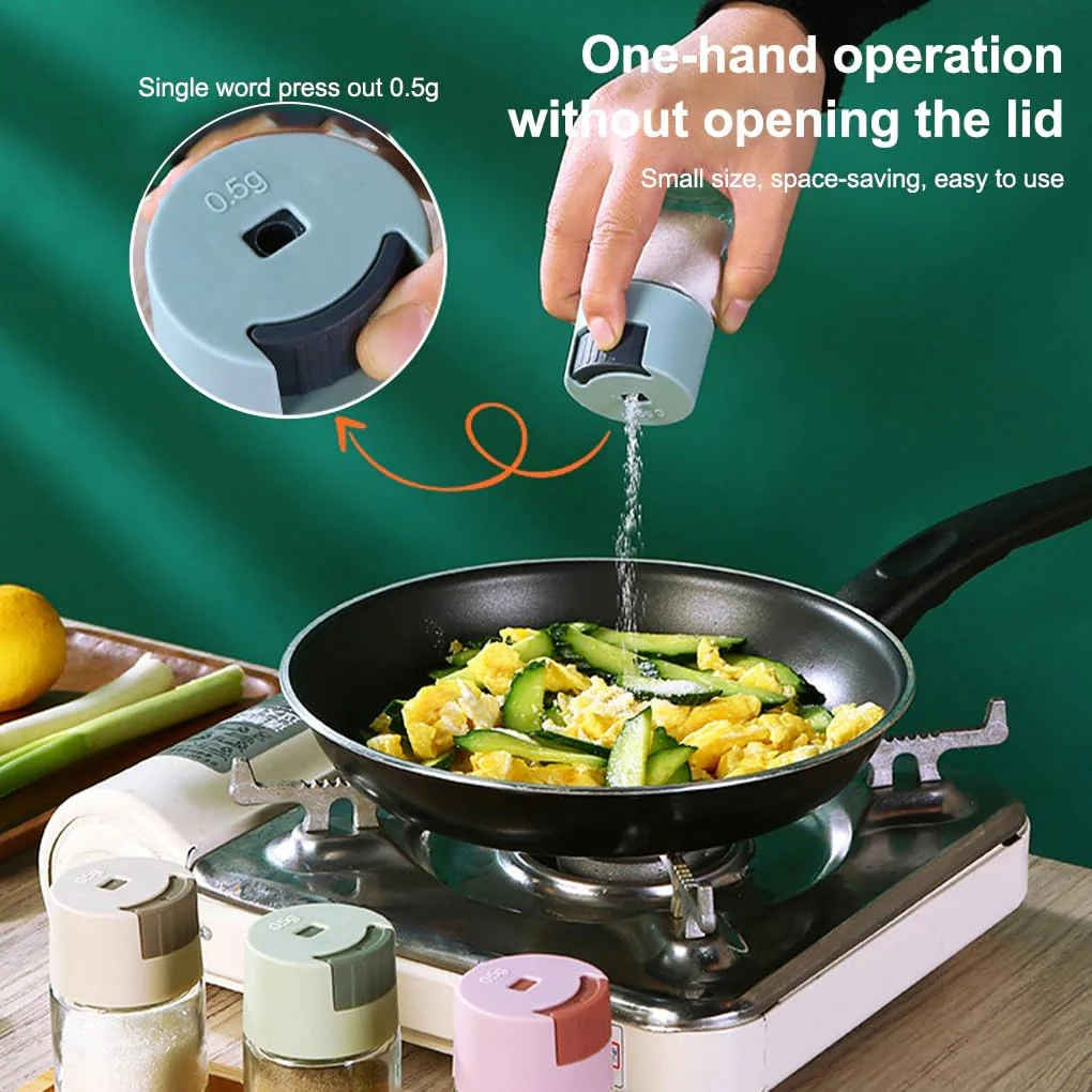 Glass Measure Spice Bottle for Kitchen - For All Spices, Seasoning Made Easy-.g - Image 3