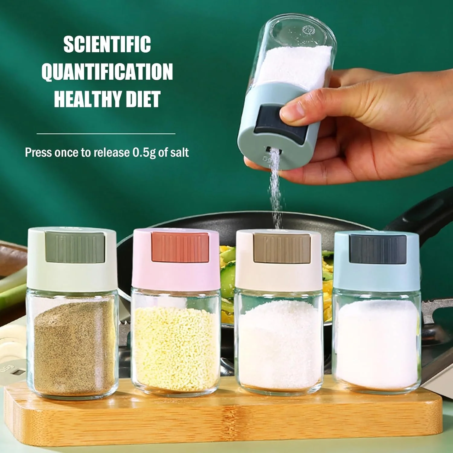 Glass Measure Spice Bottle for Kitchen - For All Spices, Seasoning Made Easy-.g - Image 4