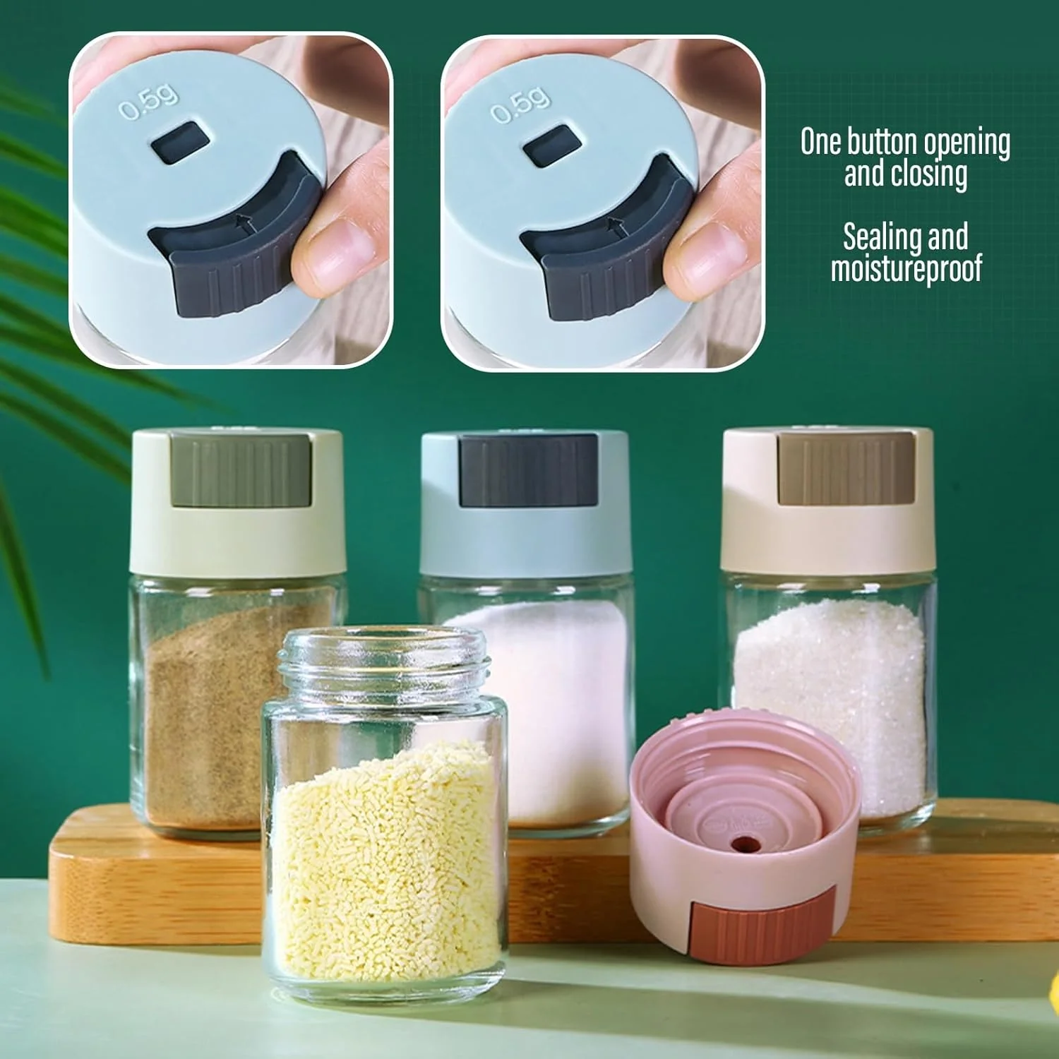 Glass Measure Spice Bottle for Kitchen - For All Spices, Seasoning Made Easy-.g - Image 5