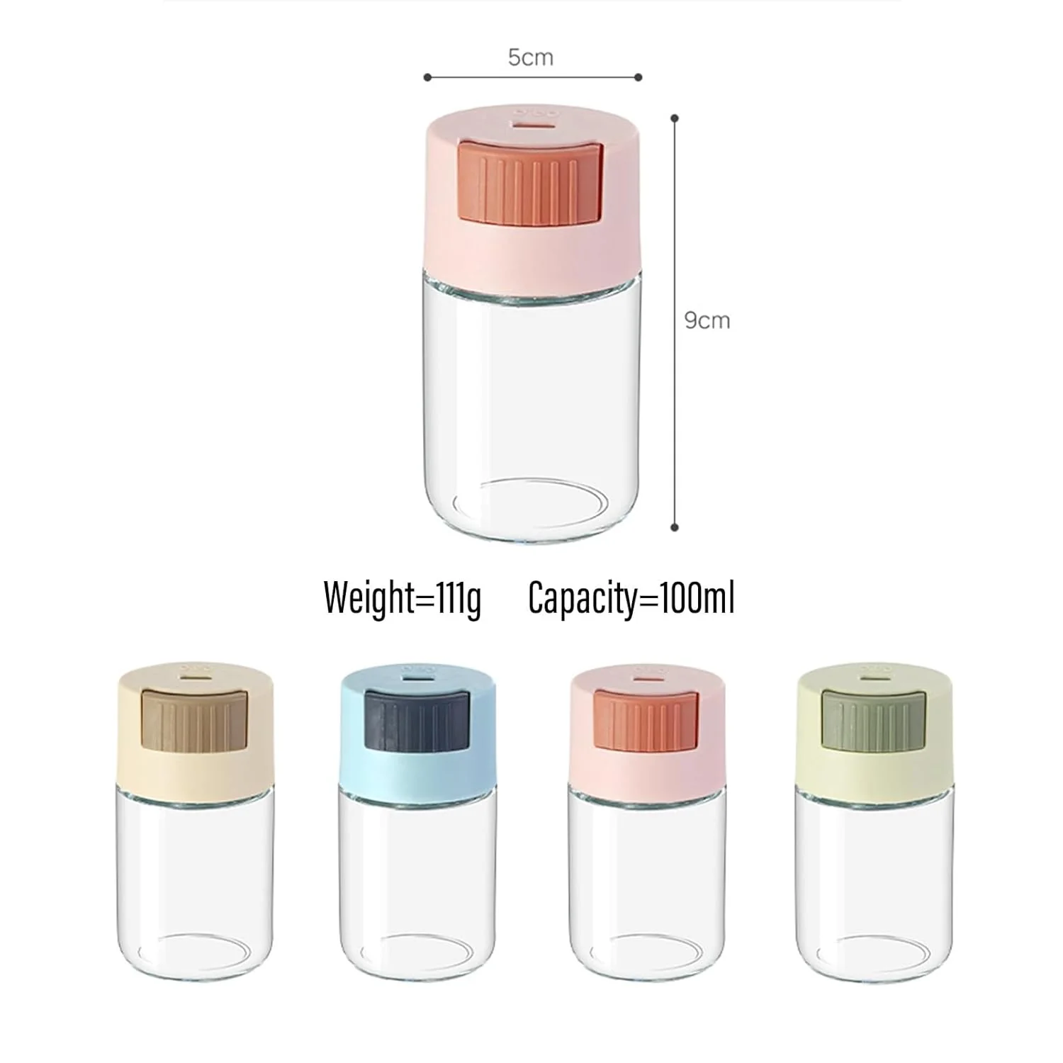 Glass Measure Spice Bottle for Kitchen - For All Spices, Seasoning Made Easy-.g - Image 6