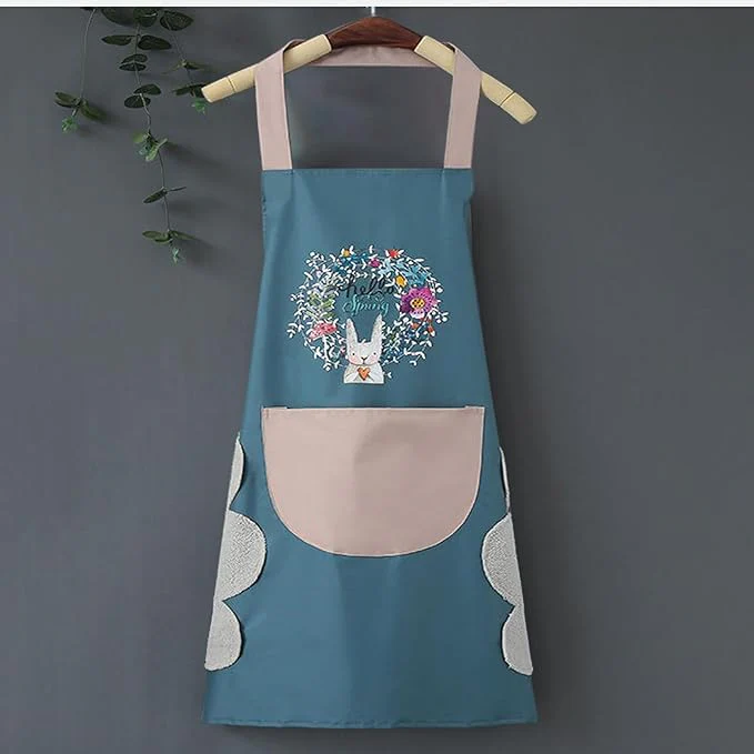 Hand-Wiping Waterproof Kitchen Apron with Big Front Pocket - Buy 1 get 1 Free .G - Image 5
