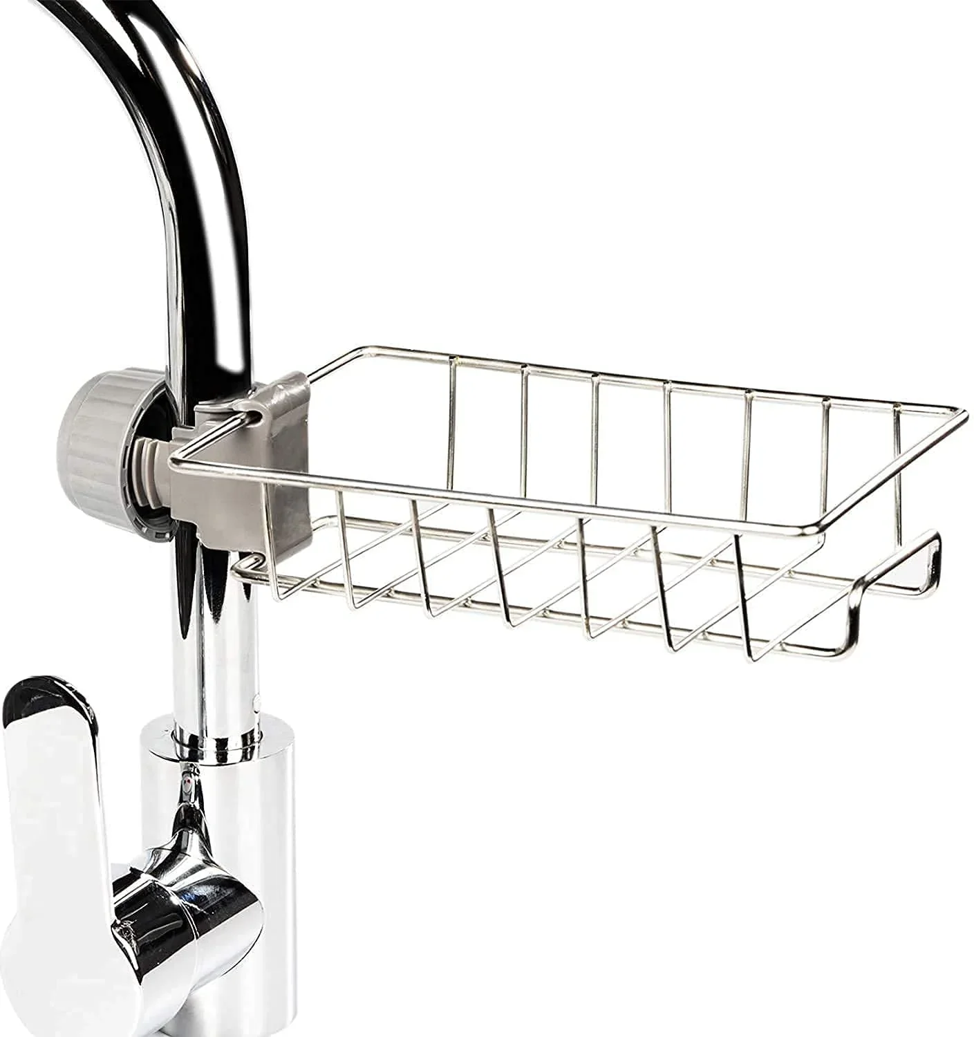 Kitchen Steel Sink Organizer - Get Free 3 Non-Scratch Dish Wash Cloth (worth 199/-) - Image 4