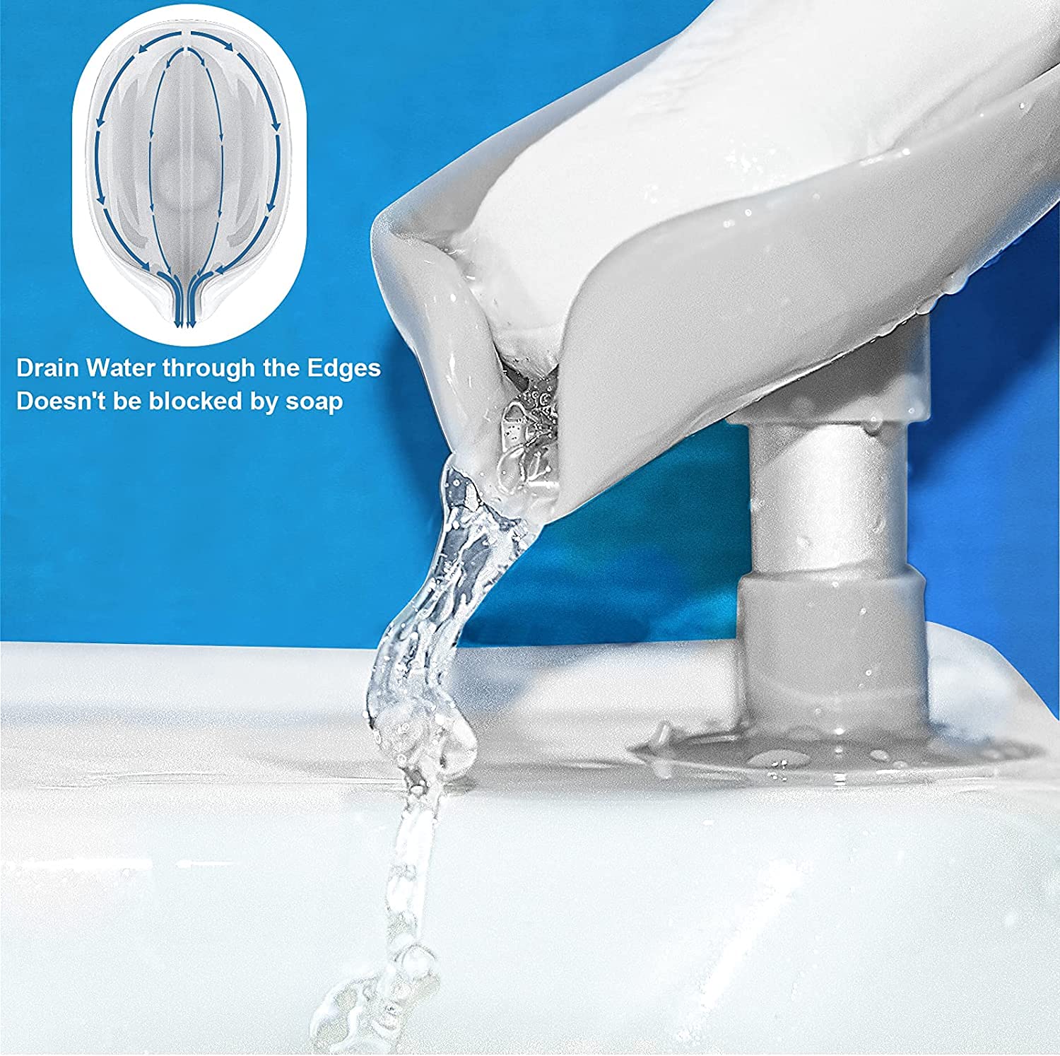 Leaf Shaped Self-Draining Soap Holder with Suction Cup-.g - Image 5