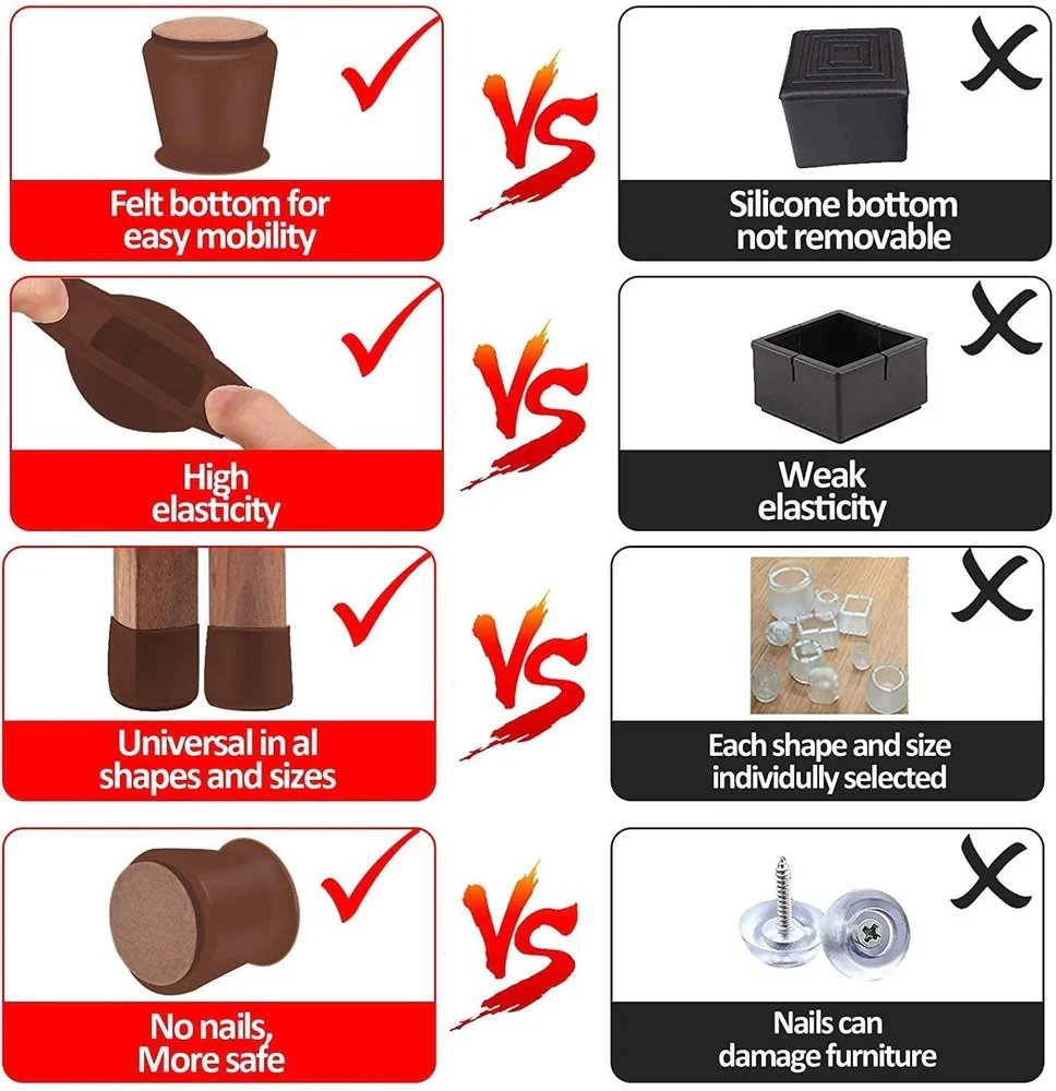 Furniture Leg Caps- Easy movement & No more floor scratches.g - Image 4
