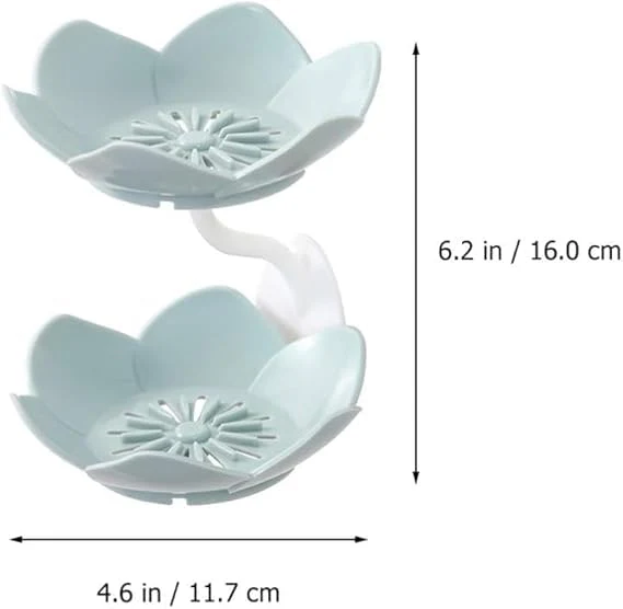 Lotus Sink Soap & Sponge Holder(Pack of 2) – No-Drill Adhesive Rack :g - Image 2