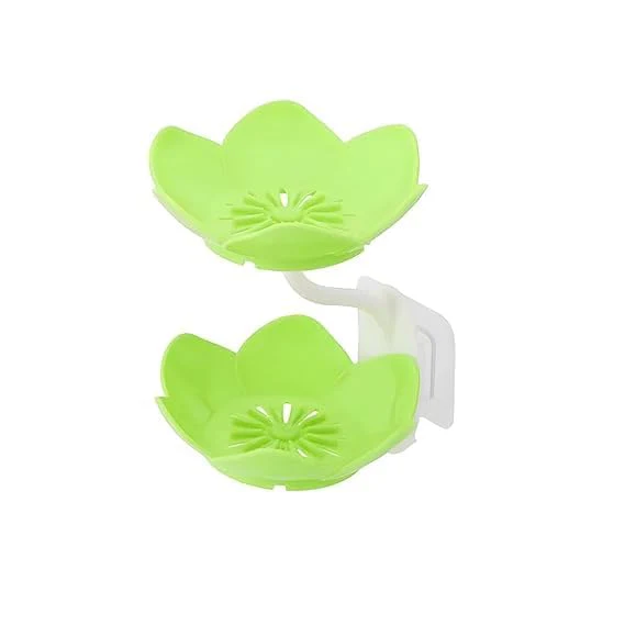 Lotus Sink Soap & Sponge Holder(Pack of 2) – No-Drill Adhesive Rack :g - Image 3
