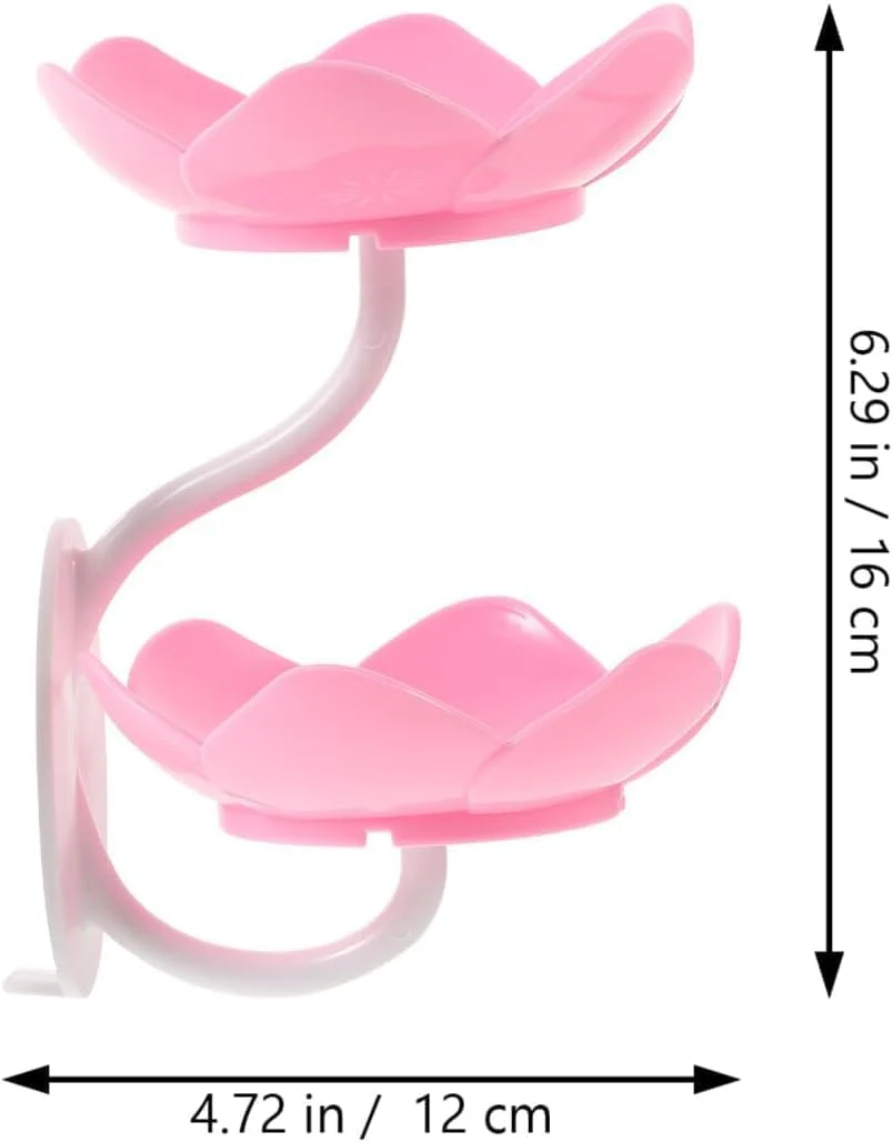 Lotus Sink Soap & Sponge Holder(Pack of 2) – No-Drill Adhesive Rack :g - Image 4