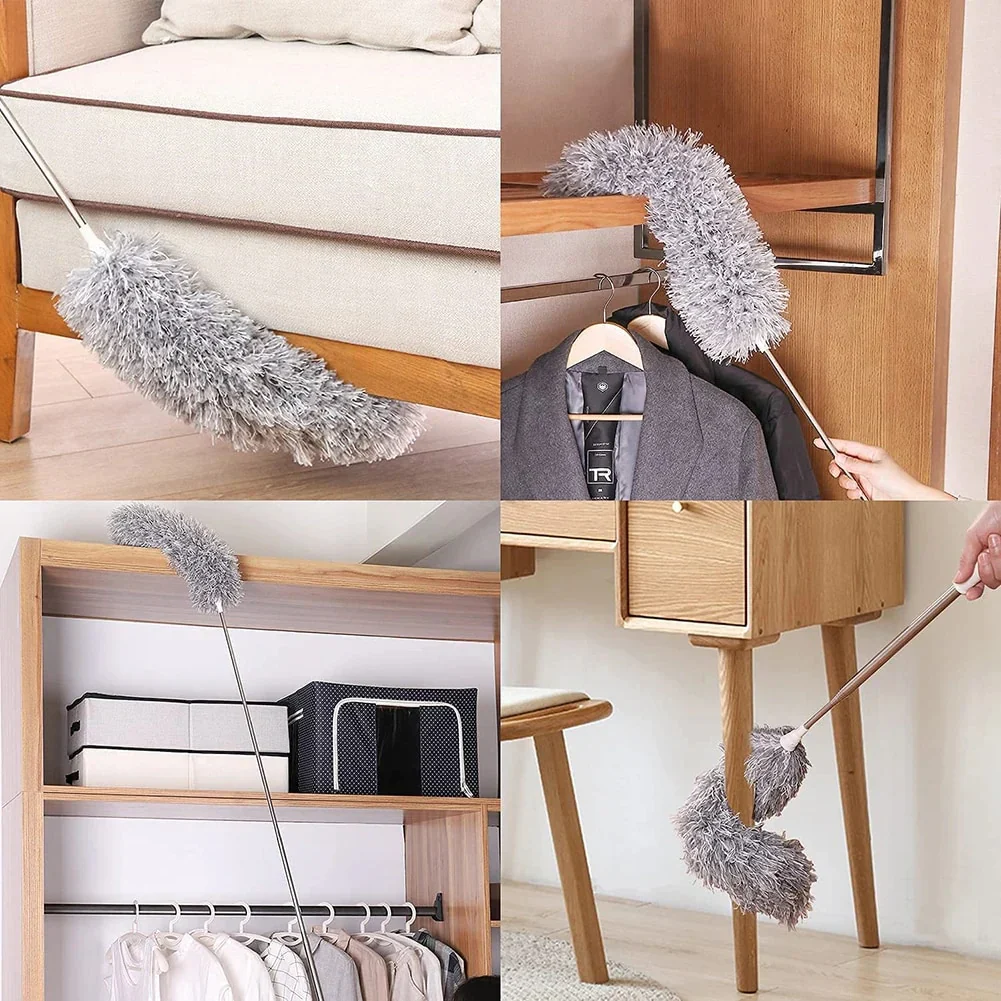 Microfiber 100 inch Extendable Feather Duster- With Extra Long Pole-.g
