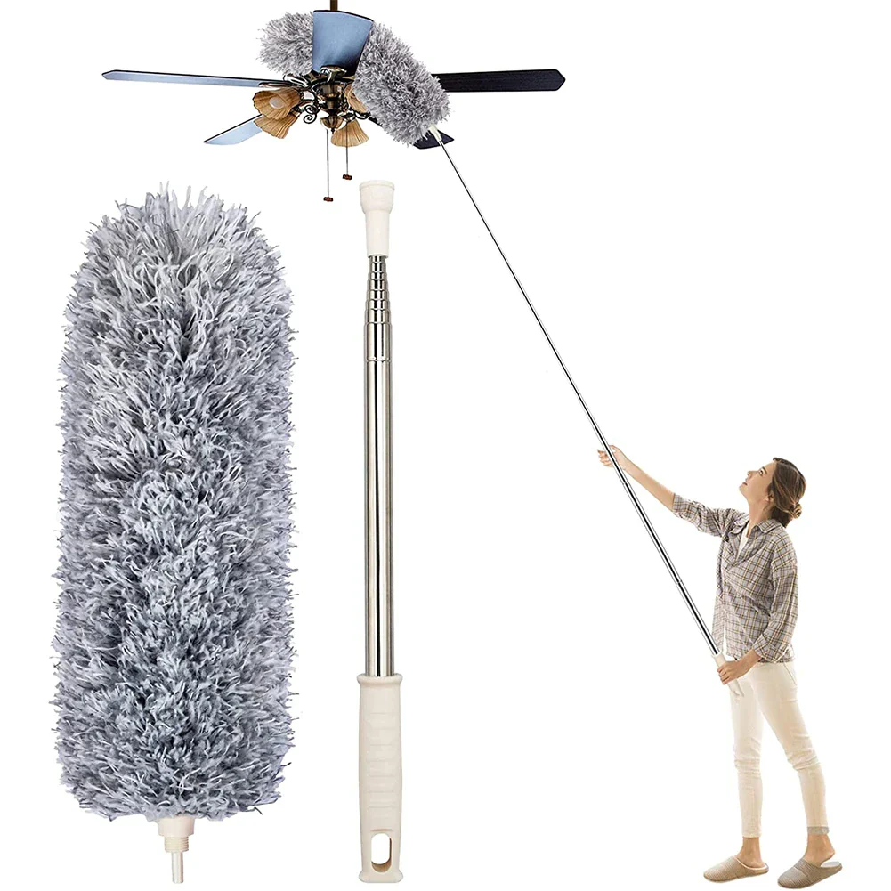 Microfiber 100 inch Extendable Feather Duster- With Extra Long Pole-.g - Image 3