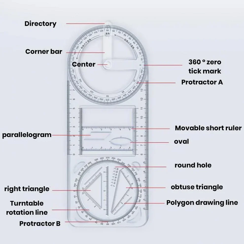 All in one - Multifunctional Geometric Ruler.g (Buy 1 Get 1 Free).g - Image 7