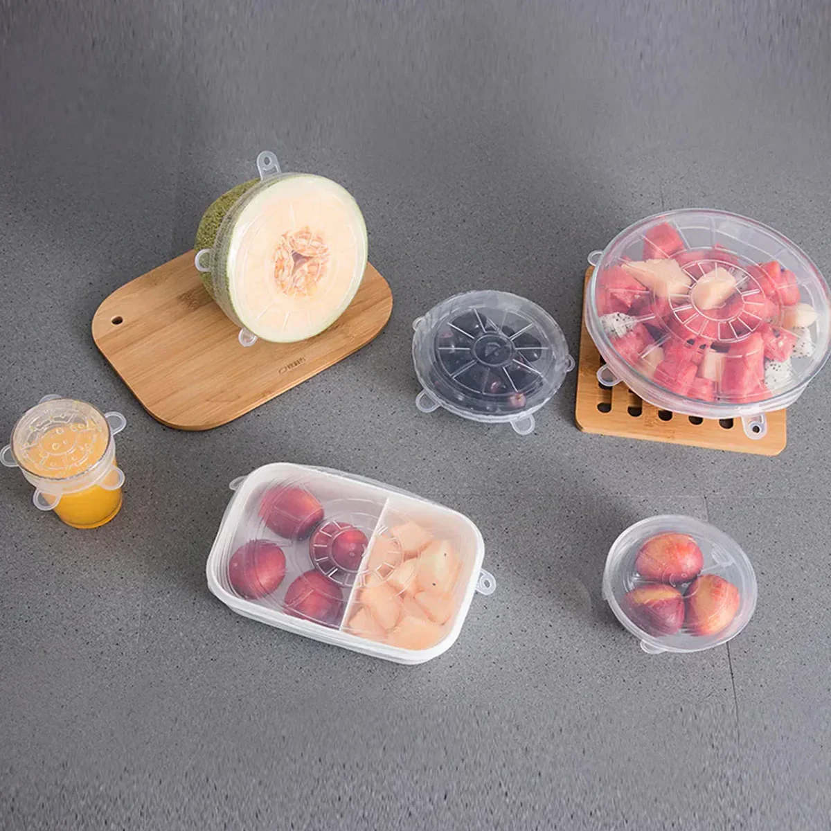 Multipurpose Silicone Lid - Reusable & Microwave Safe(pack of 6 lids) 🔥 - Image 2