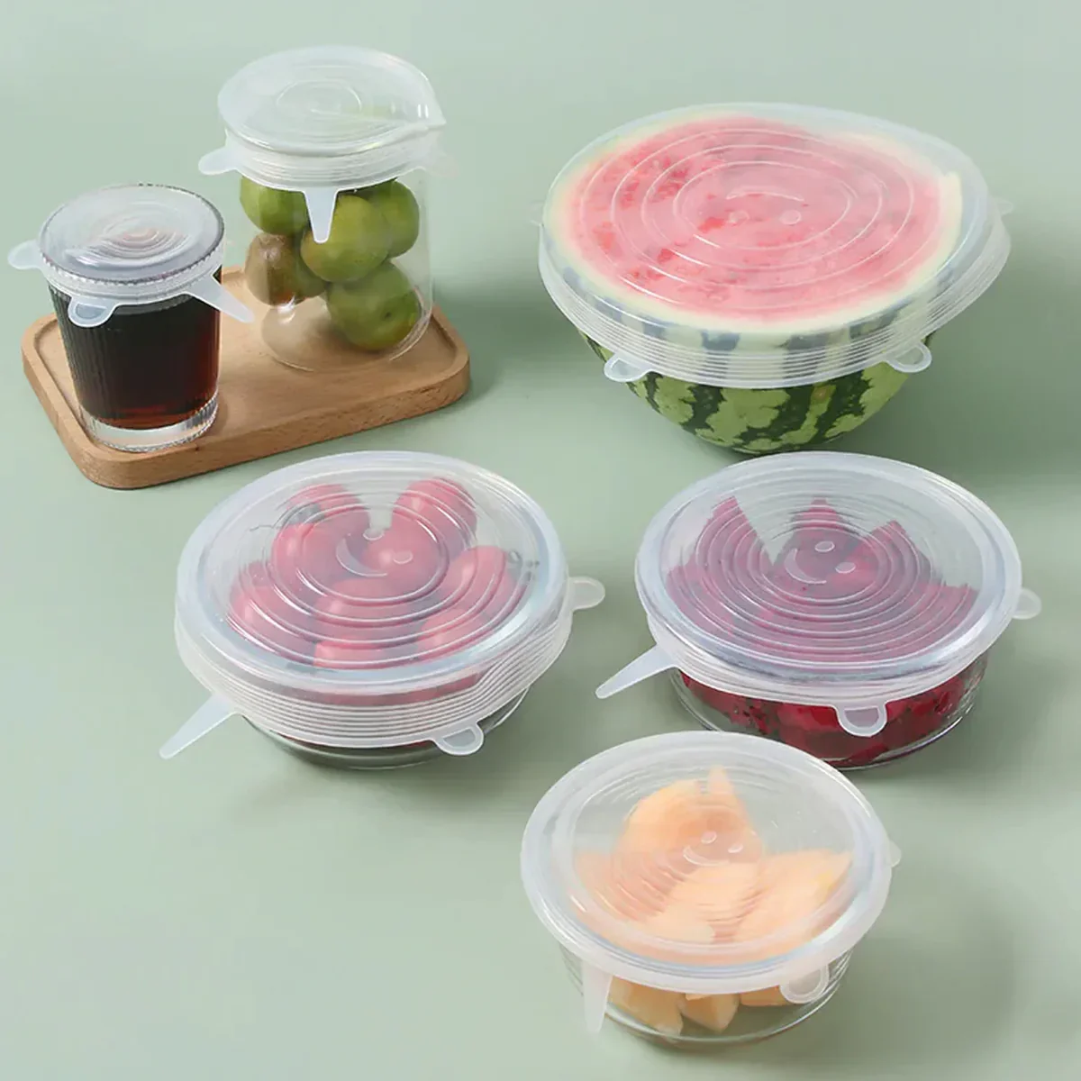 Multipurpose Silicone Lid - Reusable & Microwave Safe(pack of 6 lids) 🔥 - Image 4