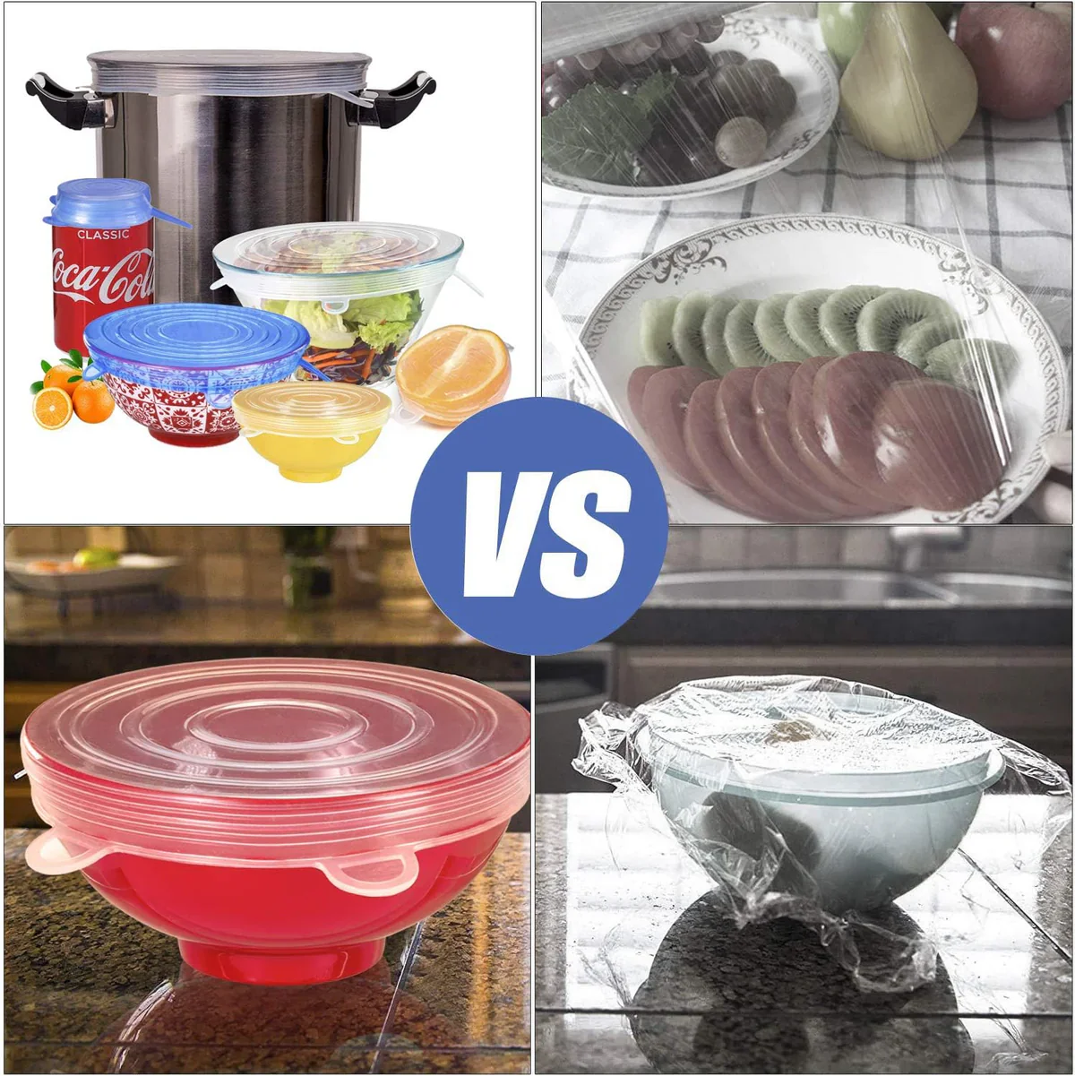 Multipurpose Silicone Lid - Reusable & Microwave Safe(pack of 6 lids) 🔥 - Image 5