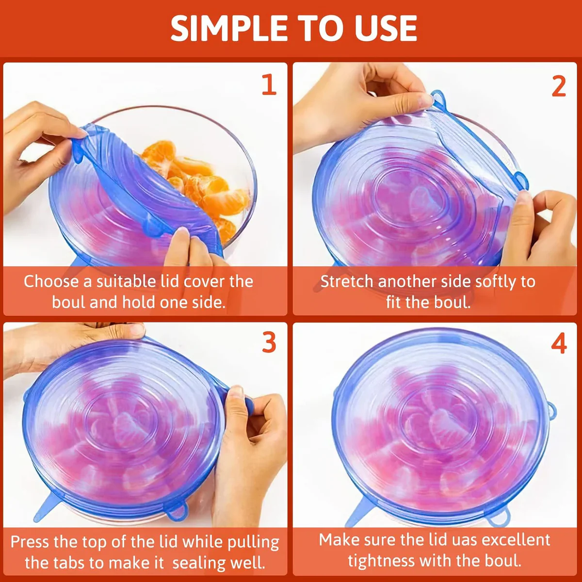 Multipurpose Silicone Lid - Reusable & Microwave Safe(pack of 6 lids) 🔥 - Image 9