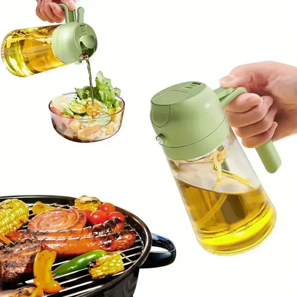 Multipurpose Oil Sprayer and Dispenser Glass Jug with lock system (500 ML). - Image 3