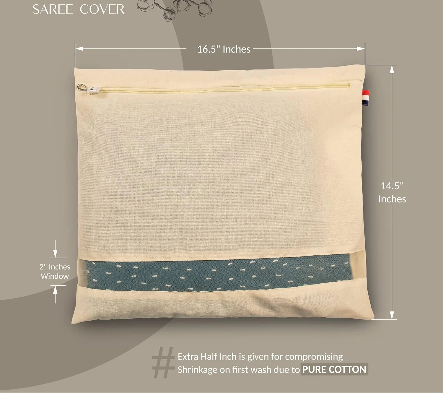 Premium Cotton Saree Covers with ZIP Lock-.f - Image 7