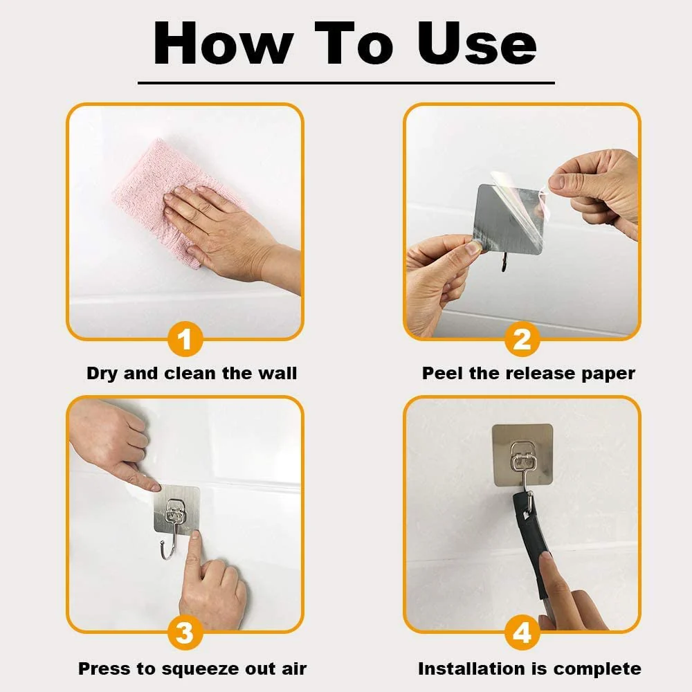 Premium Adhesive -Golden Hanger Hooks .f - Image 4
