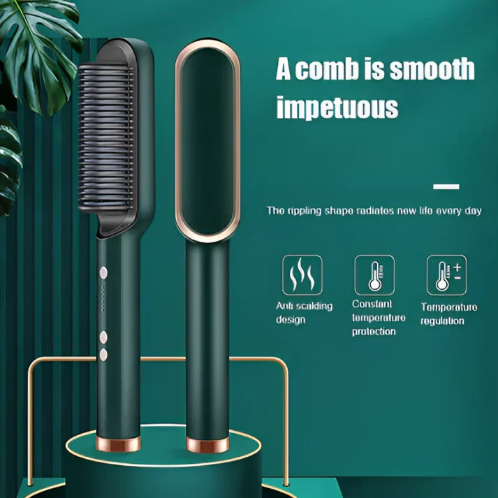 Professional Electric Hair Straightener Comb Brush - Image 3