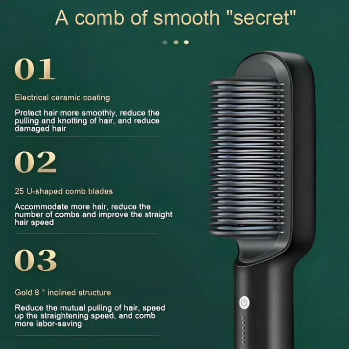 Professional Electric Hair Straightener Comb Brush - Image 5