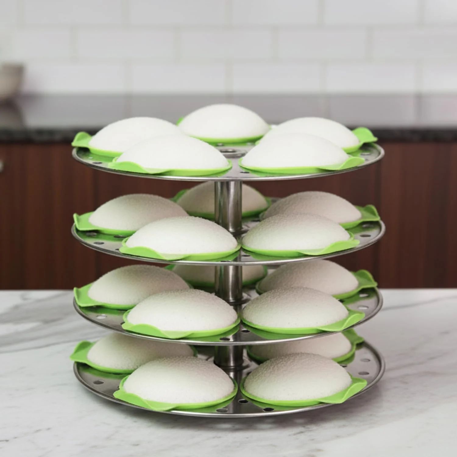 Reusable Silicone Idli Moulds (Set of 8) – Non-Stick BPA-Free Idli Maker Cups; g - Image 3