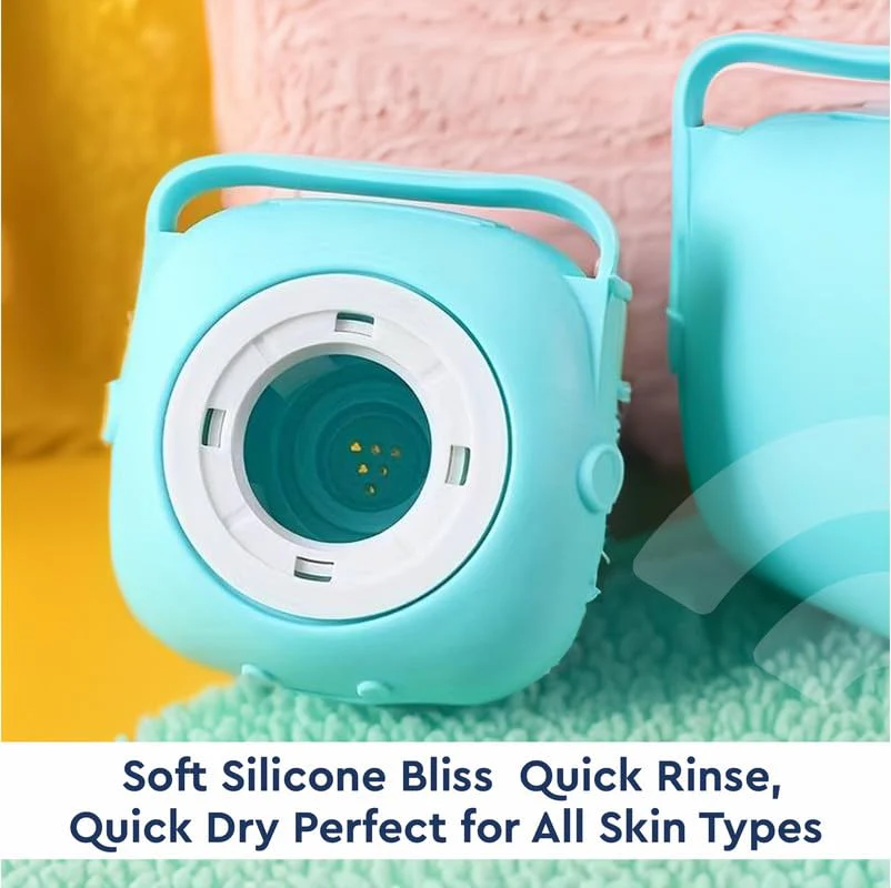 Scrubbing Soft Silicone Bath Brush- With Gel Storage- Pack of 1 - Image 3
