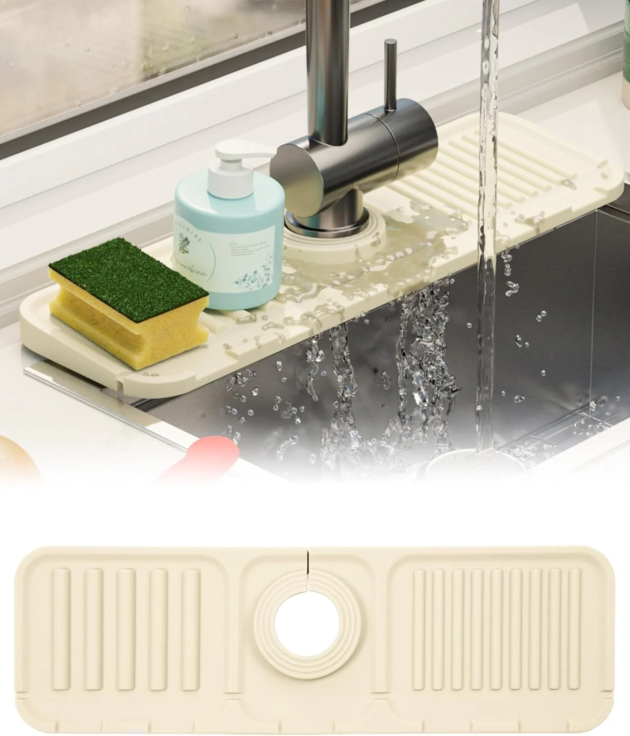 Silicone faucet Mat- No more Wet Sink Area- .g - Image 3