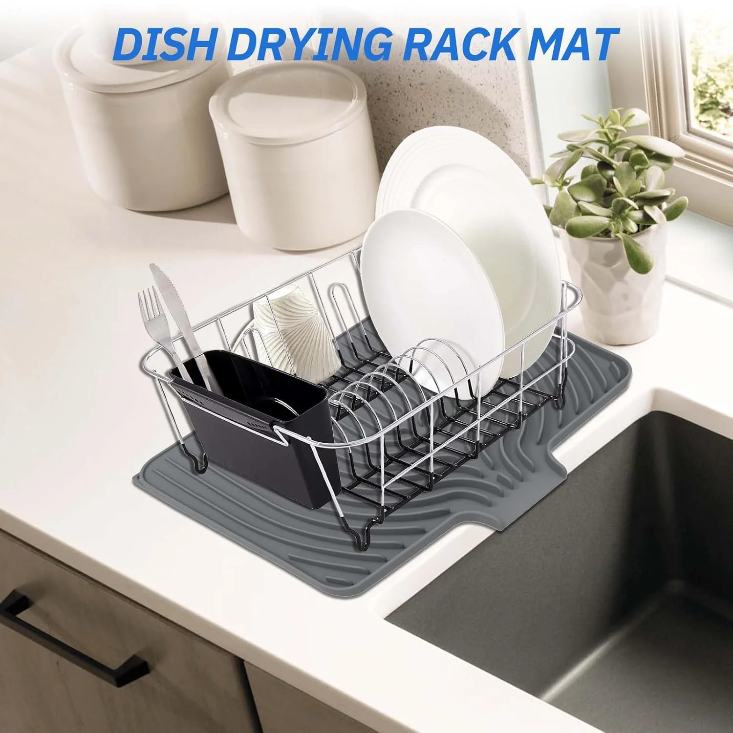 Silicone Kitchen Dish Drain Mat (40 × 30 cm)- g - Image 10