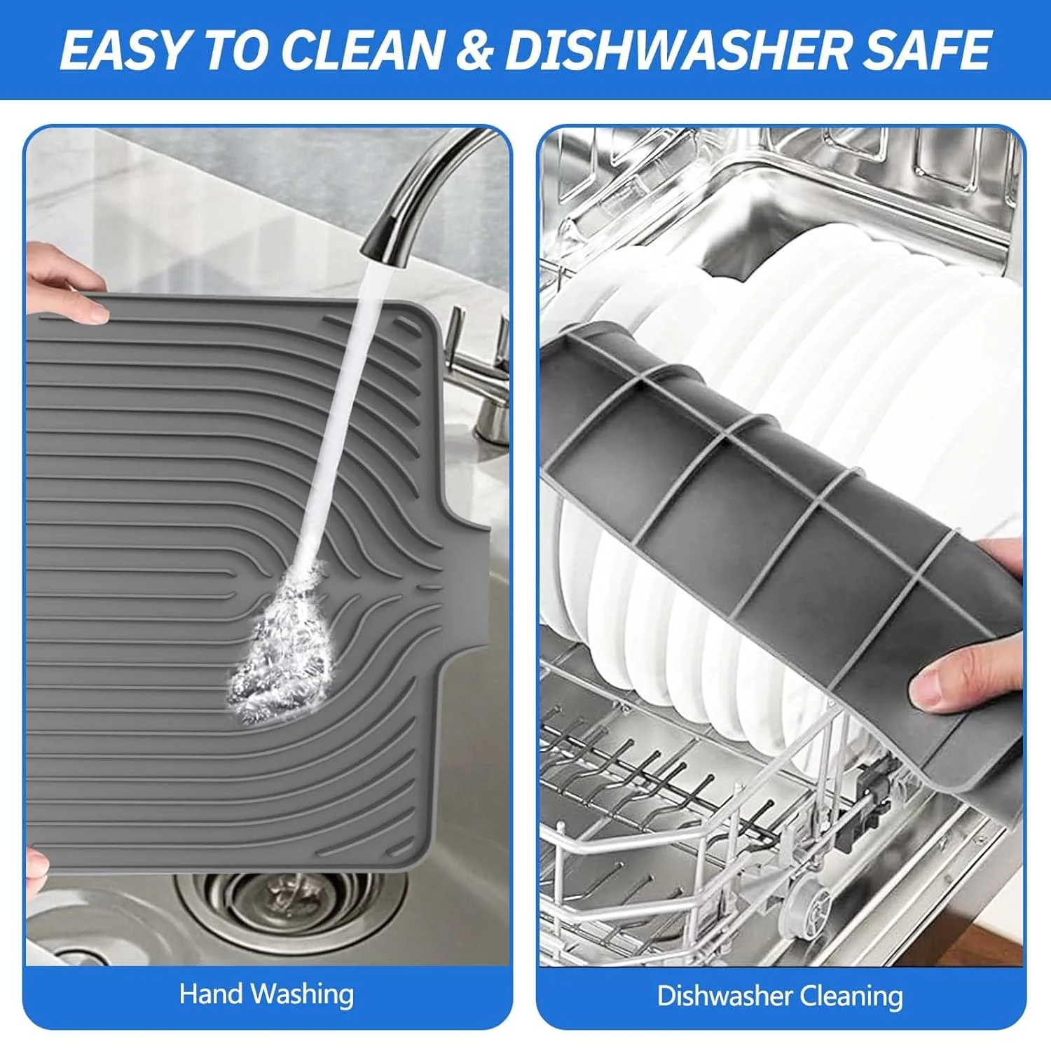 Silicone Kitchen Dish Drain Mat (40 × 30 cm)- g - Image 8