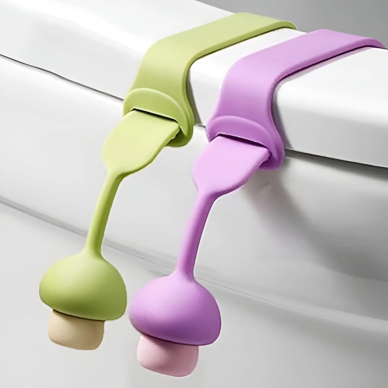 Silicone Toilet Seat Lifter Handle (Pack of 4) – Self-Adhesive Hygienic Toilet Cover Clip; f - Image 4