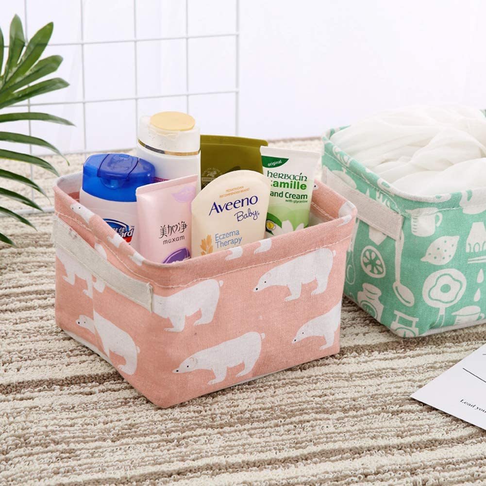 Small Foldable Canvas Storage Basket (Pack of 4) ,g - Image 10