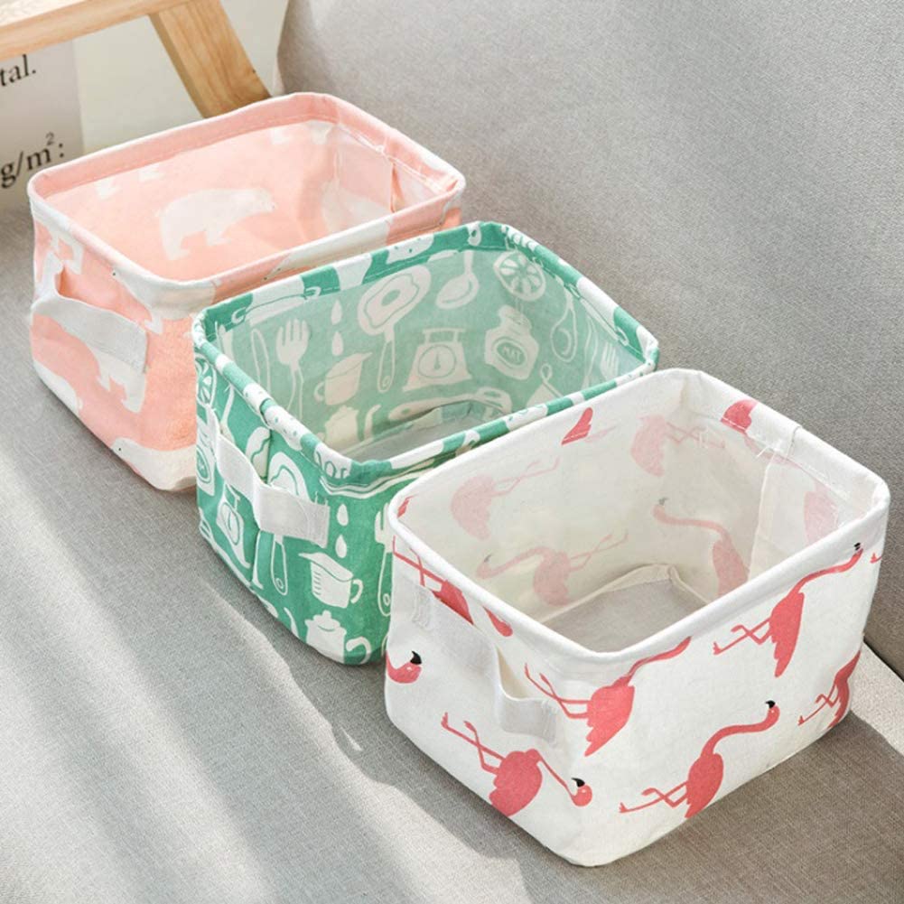 Small Foldable Canvas Storage Basket (Pack of 4) ,g - Image 11