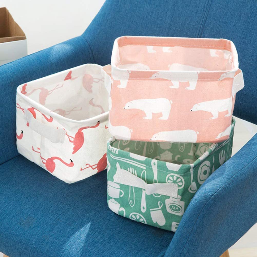 Small Foldable Canvas Storage Basket (Pack of 4) ,g - Image 6
