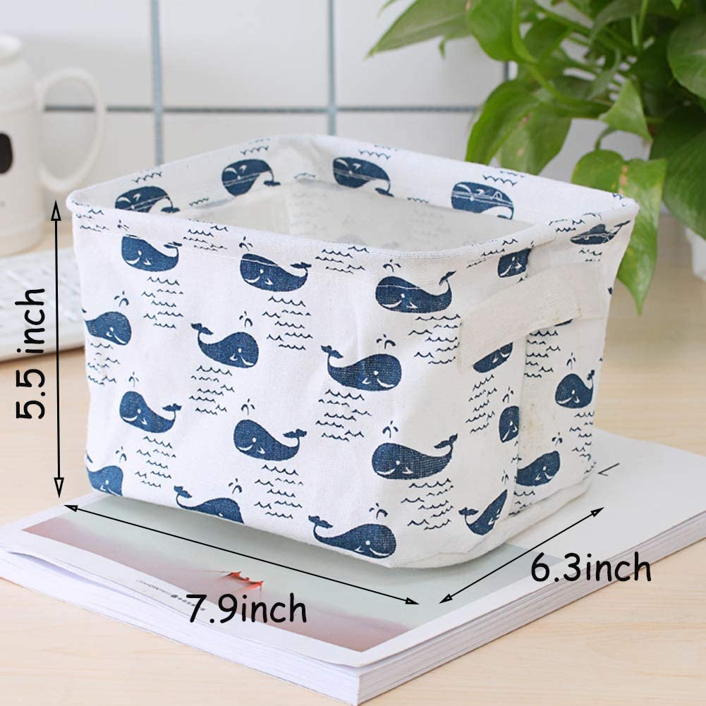 Small Foldable Canvas Storage Basket (Pack of 4) ,g - Image 7