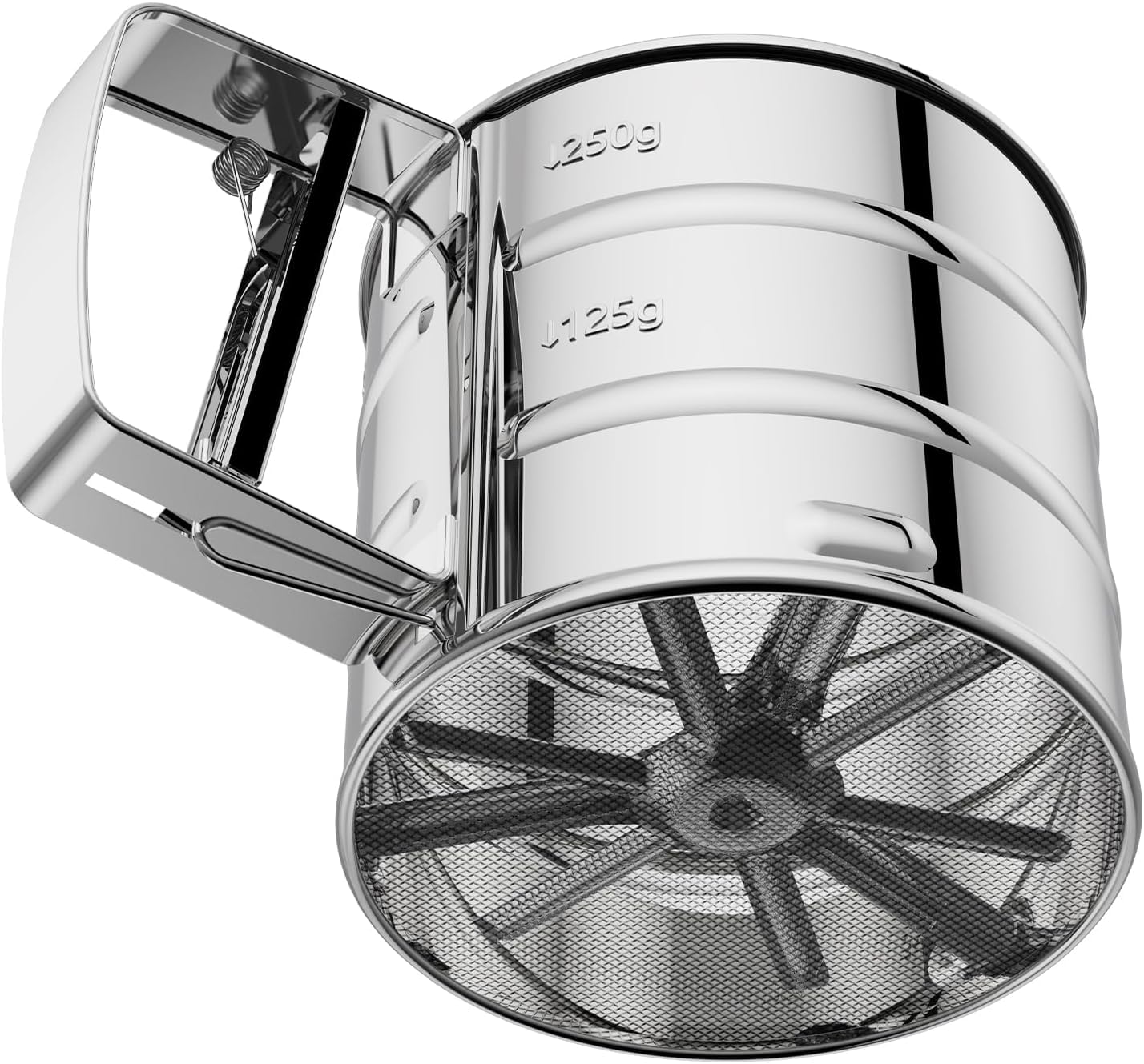 Steel Manual Flour Sifter – Clean, Quick & Efficient Sieving-.g - Image 2