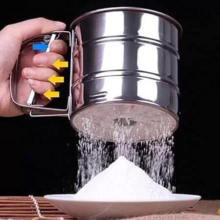Steel Manual Flour Sifter – Clean, Quick & Efficient Sieving-.g - Image 3