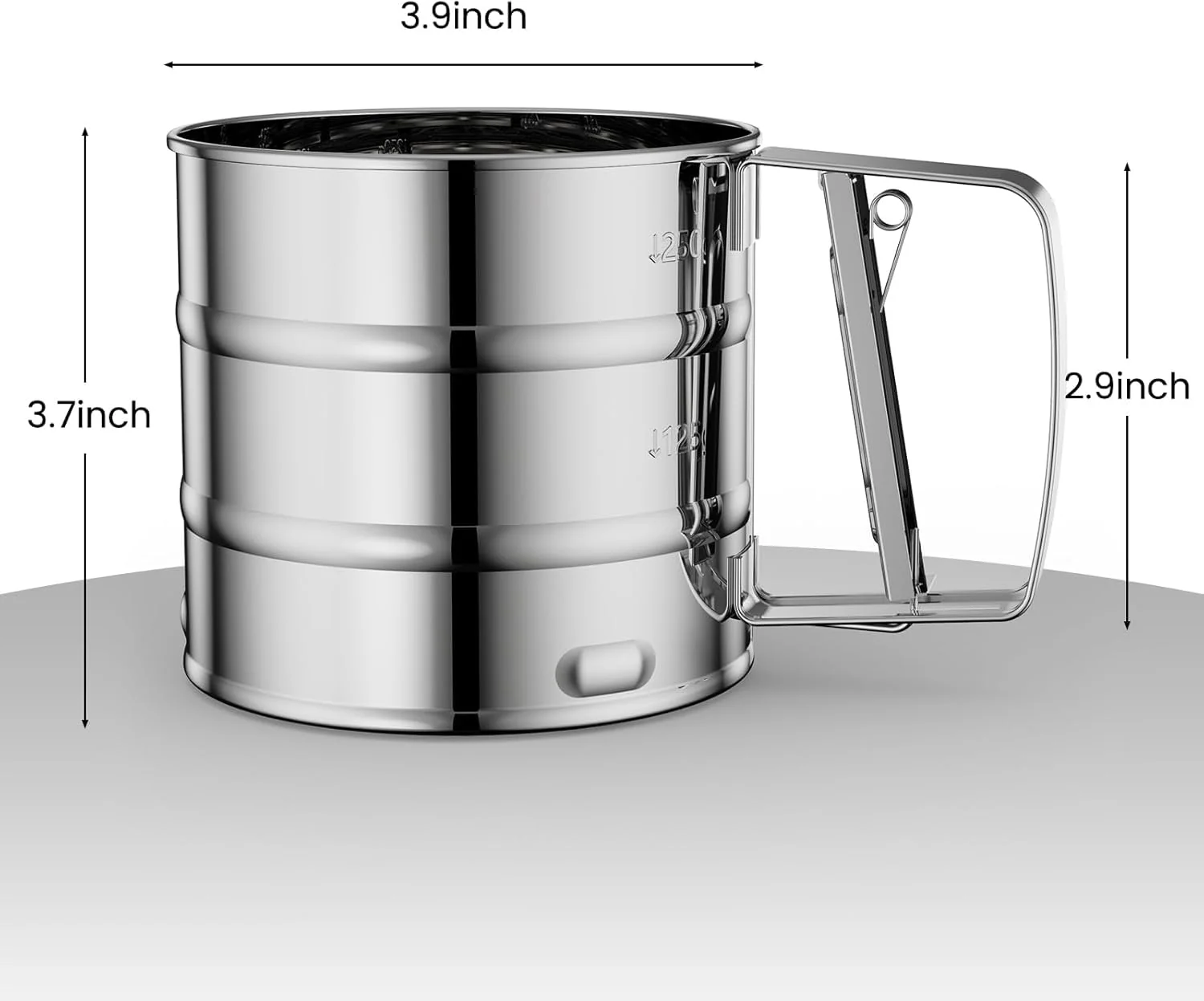 Steel Manual Flour Sifter – Clean, Quick & Efficient Sieving-.g - Image 5