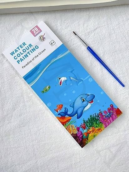Water Color Painting Book with Brush- Endless Painting, Learning and Fun G - Image 3